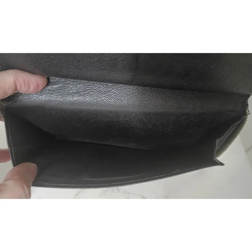 LOUIS VUITTON Damier Graphite Canvas Zip Around Wallet - GUC